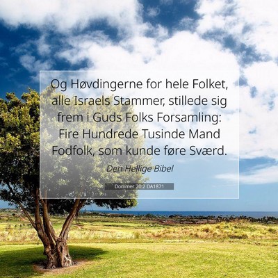 Picture 07 - Dommer 20:2 DA1871 - Og Høvdingerne for hele Folket, alle Israels - Bible Verse Picture