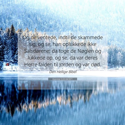 Picture 07 - Dommer 3:25 DA1871 - Og de ventede, indtil de skammede sig, og se, han - Bible Verse Picture