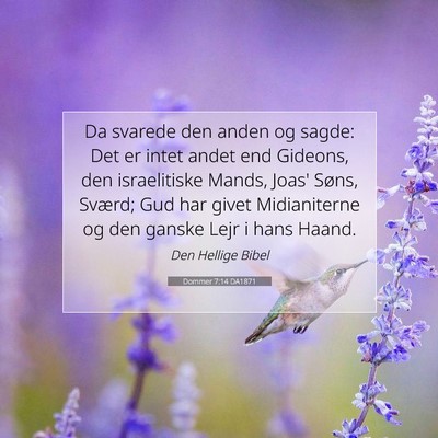 Picture 07 - Dommer 7:14 DA1871 - Da svarede den anden og sagde: Det er intet andet - Bible Verse Picture