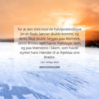 Picture 07 - Dommer 9:24 DA1871 - for at den Vold mod de halvfjerdsindstyve - Bible Verse Picture