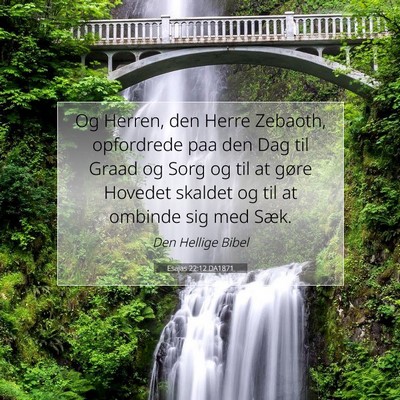 Picture 07 - Esajas 22:12 DA1871 - Og Herren, den Herre Zebaoth, opfordrede paa den - Bible Verse Picture