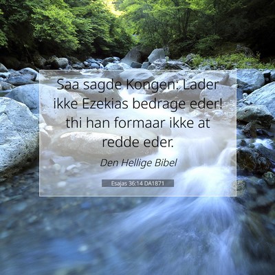 Picture 07 - Esajas 36:14 DA1871 - Saa sagde Kongen: Lader ikke Ezekias bedrage - Bible Verse Picture