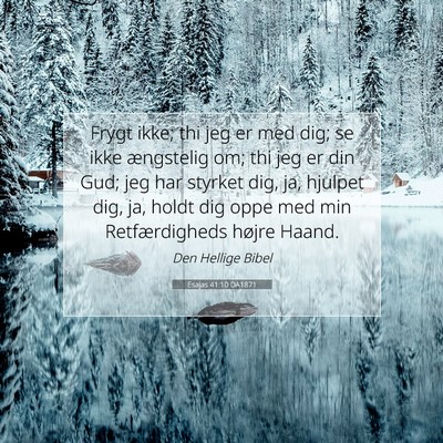 Picture 07 - Esajas 41:10 DA1871 - Frygt ikke; thi jeg er med dig; se ikke - Bible Verse Picture