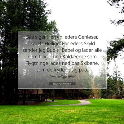 Picture 07 - Esajas 43:14 DA1871 - Saa siger Herren, eders Genløser, Israels - Bible Verse Picture