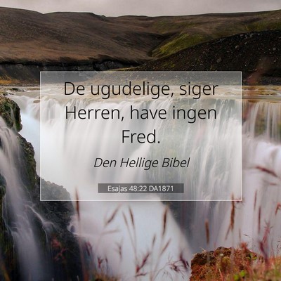 Picture 07 - Esajas 48:22 DA1871 - De ugudelige, siger Herren, have ingen - Bible Verse Picture