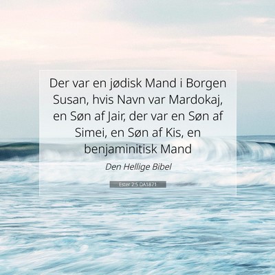 Picture 07 - Ester 2:5 DA1871 - Der var en jødisk Mand i Borgen Susan, hvis Navn - Bible Verse Picture