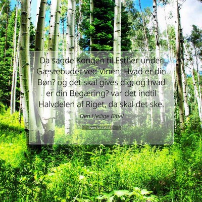 Picture 07 - Ester 5:6 DA1871 - Da sagde Kongen til Esther under Gæstebudet ved - Bible Verse Picture