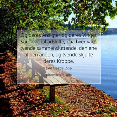 Picture 07 - Ezekiel 1:11 DA1871 - Og deres Ansigter og deres Vinger vare oventil - Bible Verse Picture