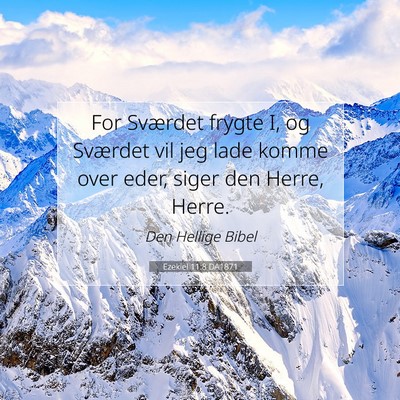 Picture 07 - Ezekiel 11:8 DA1871 - For Sværdet frygte I, og Sværdet vil jeg lade - Bible Verse Picture
