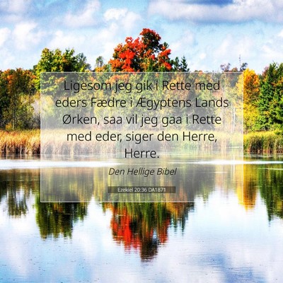 Picture 07 - Ezekiel 20:36 DA1871 - Ligesom jeg gik i Rette med eders Fædre i - Bible Verse Picture