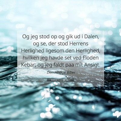Picture 07 - Ezekiel 3:23 DA1871 - Og jeg stod op og gik ud i Dalen, og se, der stod - Bible Verse Picture