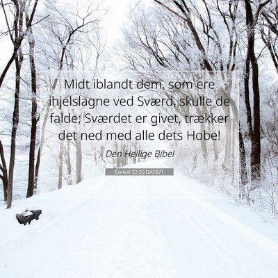 Picture 07 - Ezekiel 32:20 DA1871 - Midt iblandt dem, som ere ihjelslagne ved Sværd, - Bible Verse Picture