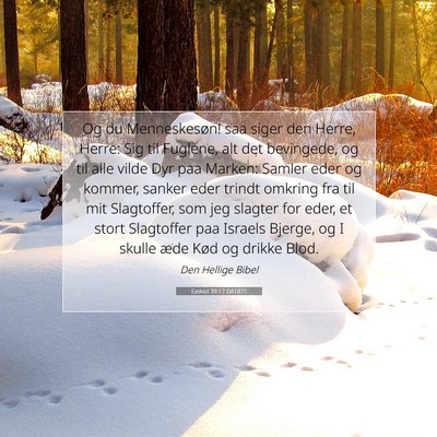 Picture 07 - Ezekiel 39:17 DA1871 - Og du Menneskesøn! saa siger den Herre, Herre: - Bible Verse Picture