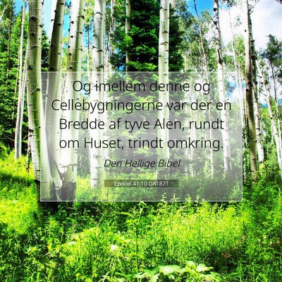Picture 07 - Ezekiel 41:10 DA1871 - Og imellem denne og Cellebygningerne var der en - Bible Verse Picture