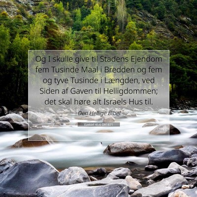 Picture 07 - Ezekiel 45:6 DA1871 - Og I skulle give til Stadens Ejendom fem Tusinde - Bible Verse Picture