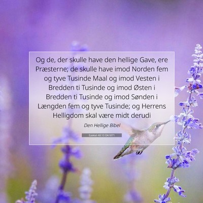 Picture 07 - Ezekiel 48:10 DA1871 - Og de, der skulle have den hellige Gave, ere - Bible Verse Picture