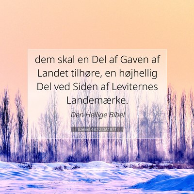 Picture 07 - Ezekiel 48:12 DA1871 - dem skal en Del af Gaven af Landet tilhøre, en - Bible Verse Picture