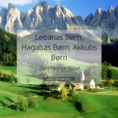 Picture 07 - Ezra 2:45 DA1871 - Lebanas Børn, Hagabas Børn, Akkubs - Bible Verse Picture