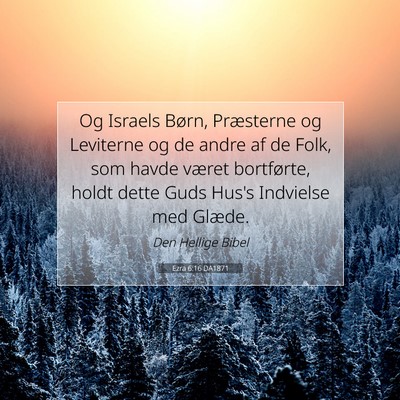 Picture 07 - Ezra 6:16 DA1871 - Og Israels Børn, Præsterne og Leviterne og de - Bible Verse Picture