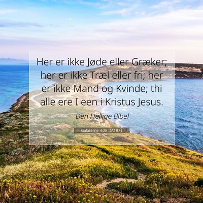 Picture 07 - Galaterne 3:28 DA1871 - Her er ikke Jøde eller Græker; her er ikke - Bible Verse Picture