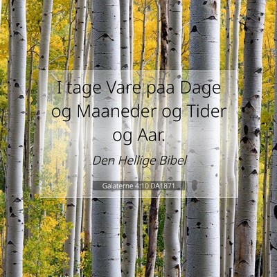 Picture 07 - Galaterne 4:10 DA1871 - I tage Vare paa Dage og Maaneder og Tider og - Bible Verse Picture