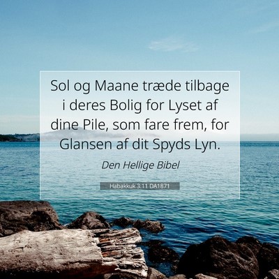 Picture 07 - Habakkuk 3:11 DA1871 - Sol og Maane træde tilbage i deres Bolig for - Bible Verse Picture