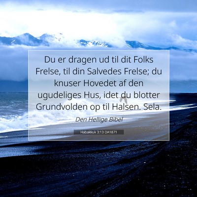 Picture 07 - Habakkuk 3:13 DA1871 - Du er dragen ud til dit Folks Frelse, til din - Bible Verse Picture