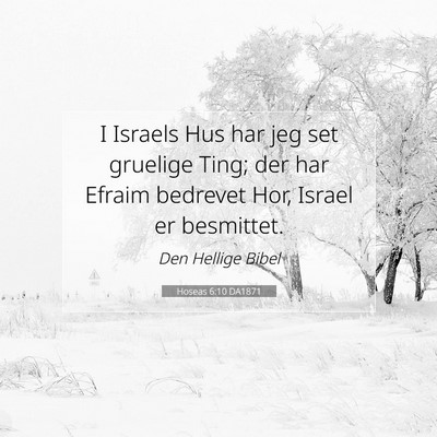 Picture 07 - Hoseas 6:10 DA1871 - I Israels Hus har jeg set gruelige Ting; der har - Bible Verse Picture