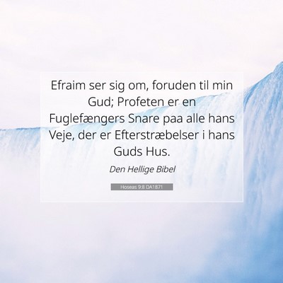 Picture 07 - Hoseas 9:8 DA1871 - Efraim ser sig om, foruden til min Gud; Profeten - Bible Verse Picture