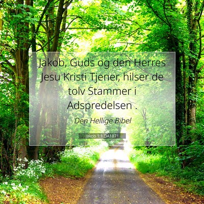 Picture 07 - Jakob 1:1 DA1871 - Jakob, Guds og den Herres Jesu Kristi Tjener, - Bible Verse Picture
