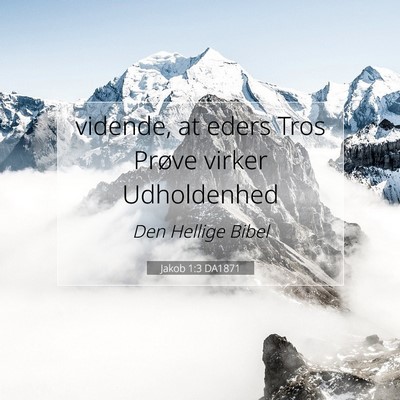 Picture 07 - Jakob 1:3 DA1871 - vidende, at eders Tros Prøve virker - Bible Verse Picture