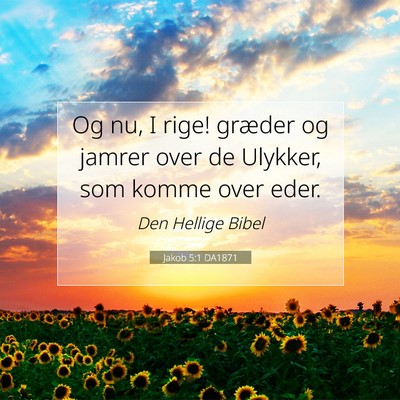 Picture 07 - Jakob 5:1 DA1871 - Og nu, I rige! græder og jamrer over de Ulykker, - Bible Verse Picture