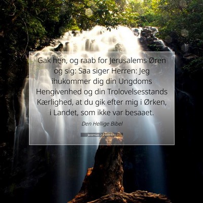 Picture 07 - Jeremias 2:2 DA1871 - Gak hen, og raab for Jerusalems Øren og sig: Saa - Bible Verse Picture