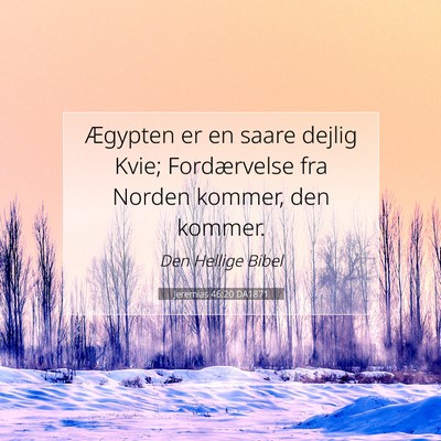 Picture 07 - Jeremias 46:20 DA1871 - Ægypten er en saare dejlig Kvie; Fordærvelse - Bible Verse Picture