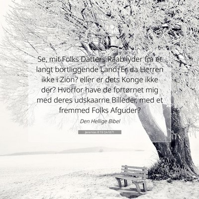 Picture 07 - Jeremias 8:19 DA1871 - Se, mit Folks Datters Raab lyder fra et langt - Bible Verse Picture
