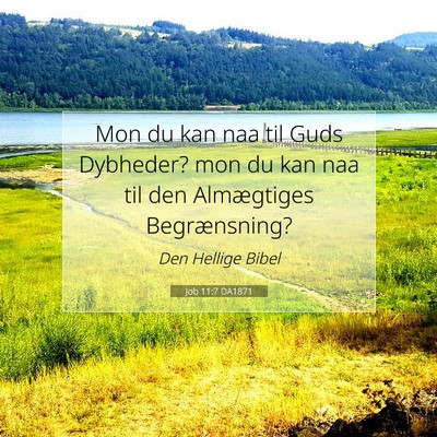 Picture 07 - Job 11:7 DA1871 - Mon du kan naa til Guds Dybheder? mon du kan naa - Bible Verse Picture