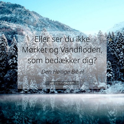 Picture 07 - Job 22:11 DA1871 - Eller ser du ikke Mørket og Vandfloden, som - Bible Verse Picture