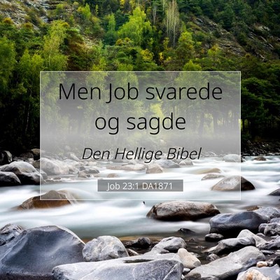 Picture 07 - Job 23:1 DA1871 - Men Job svarede og - Bible Verse Picture