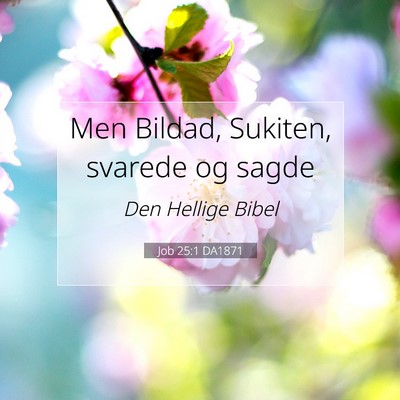 Picture 07 - Job 25:1 DA1871 - Men Bildad, Sukiten, svarede og - Bible Verse Picture