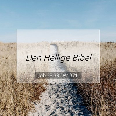 Picture 07 - Job 38:39 DA1871 -  - Bible Verse Picture