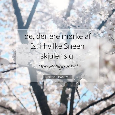 Picture 07 - Job 6:16 DA1871 - de, der ere mørke af Is, i hvilke Sneen skjuler - Bible Verse Picture