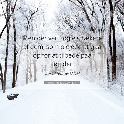 Picture 07 - Johannes 12:20 DA1871 - Men der var nogle Grækere af dem, som plejede at - Bible Verse Picture