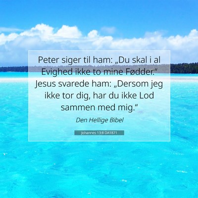 Picture 07 - Johannes 13:8 DA1871 - Peter siger til ham: „Du skal i al Evighed ikke - Bible Verse Picture