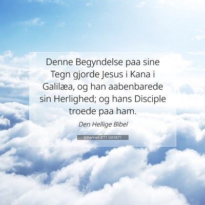 Picture 07 - Johannes 2:11 DA1871 - Denne Begyndelse paa sine Tegn gjorde Jesus i - Bible Verse Picture