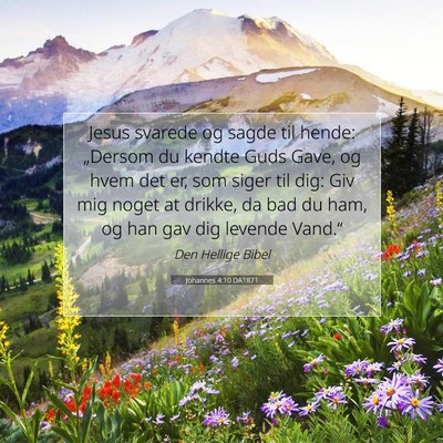 Picture 07 - Johannes 4:10 DA1871 - Jesus svarede og sagde til hende: „Dersom du - Bible Verse Picture
