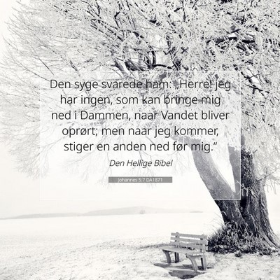 Picture 07 - Johannes 5:7 DA1871 - Den syge svarede ham: „Herre! jeg har ingen, - Bible Verse Picture