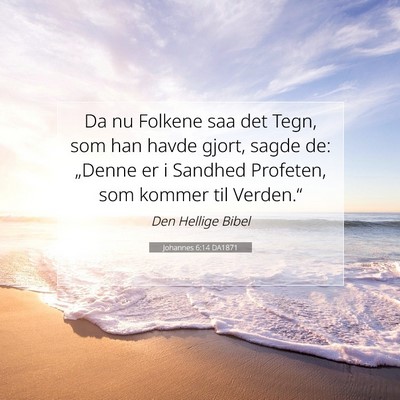 Picture 07 - Johannes 6:14 DA1871 - Da nu Folkene saa det Tegn, som han havde gjort, - Bible Verse Picture