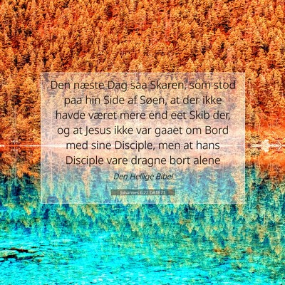 Picture 07 - Johannes 6:22 DA1871 - Den næste Dag saa Skaren, som stod paa hin Side - Bible Verse Picture