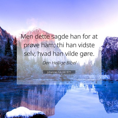 Picture 07 - Johannes 6:6 DA1871 - Men dette sagde han for at prøve ham; thi han - Bible Verse Picture