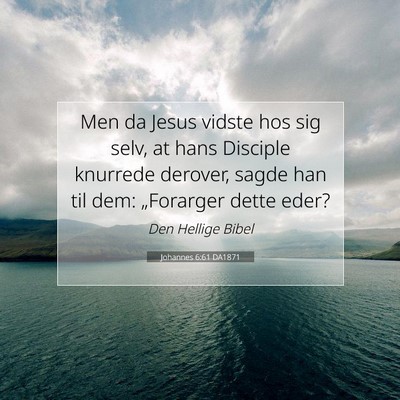 Picture 07 - Johannes 6:61 DA1871 - Men da Jesus vidste hos sig selv, at hans - Bible Verse Picture